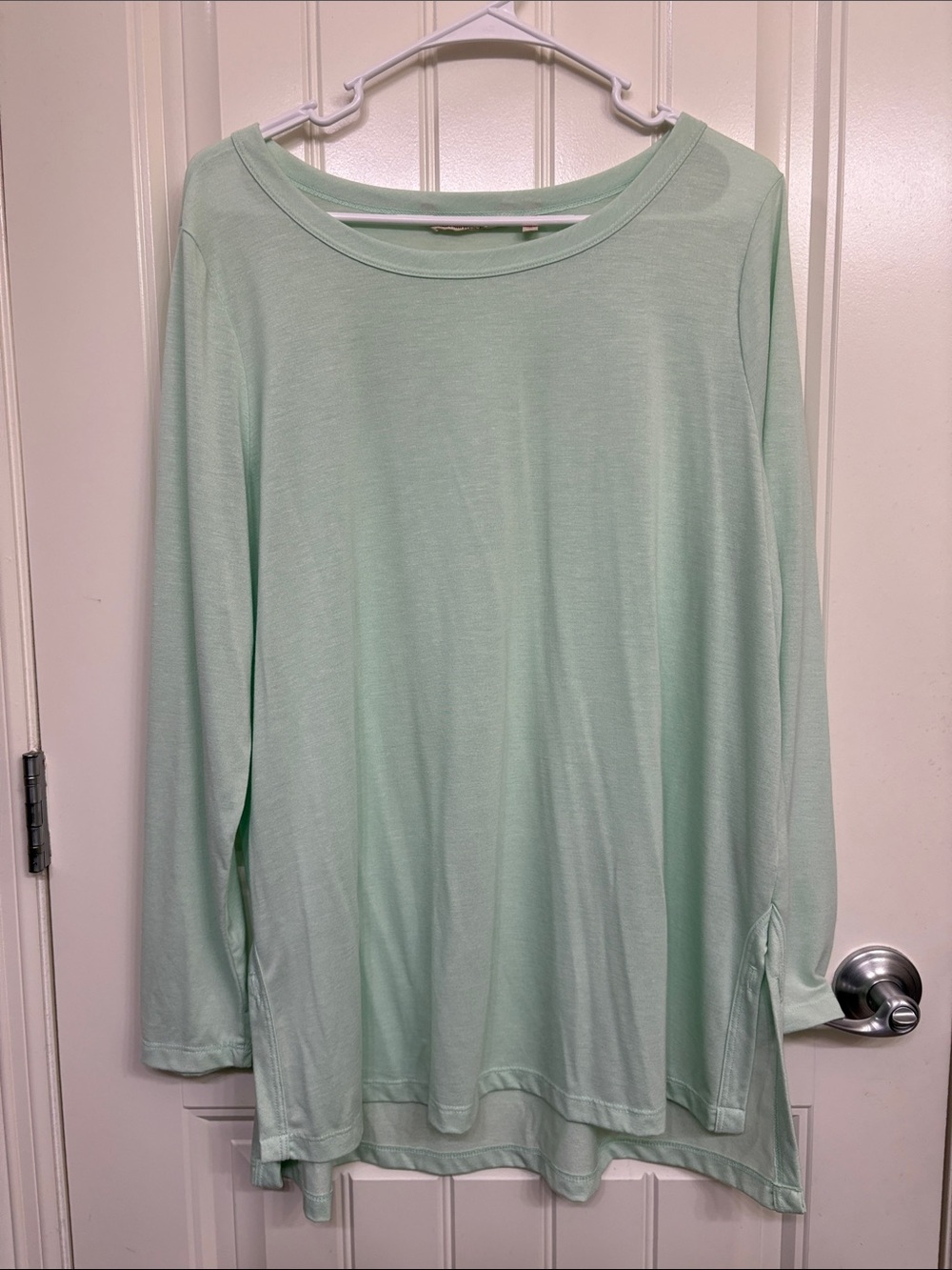 Soft Surroundings Mint Green Long-Sleeve Tee